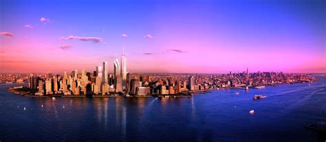 Sunset New York City Manhattan Wallpaper Coolwallpapersme