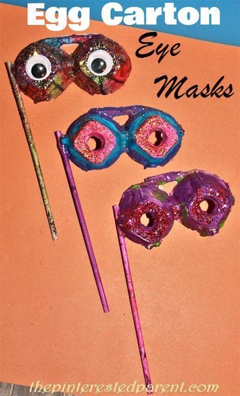 Egg Carton Eye Mask Craft Art And Crafts For Kids