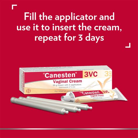Canesten Thrush 3 Day Internal Vaginal Cream Canesten Products
