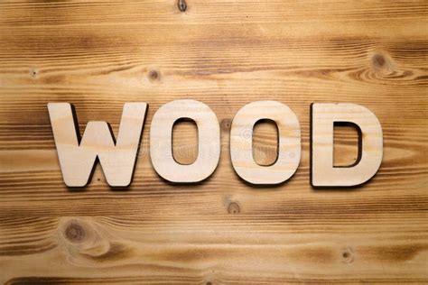 Wood Word Made With Building Blocks On Wooden Board Stock Image Image
