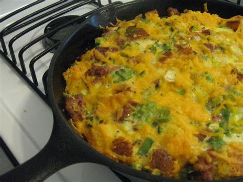 2 photos of leftover mashed potato cornbread. Cast Iron and Wine: Leftover Cornbread Strata