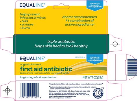 Equaline First Aid Antibiotic Supervalu Inc Bacitracin