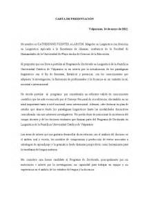 Ejemplo Carta De PresentaciÓn