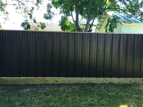 20 Black Corrugated Metal Fence