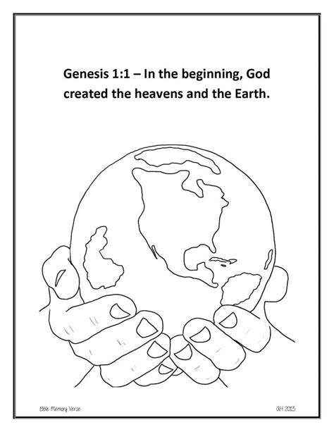 In The Beginning God Created Coloring Pages Coloring Home