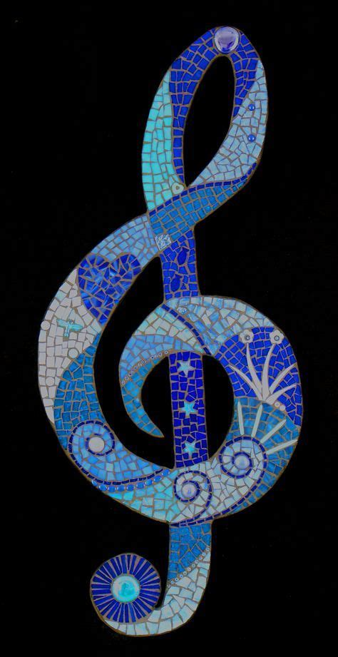 Blue Stained Glass Mosaic Music Note Music Mosaic Blues Glass