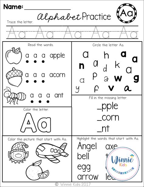 Printable Preschool Alphabet Review Worksheets Printable Alphabet