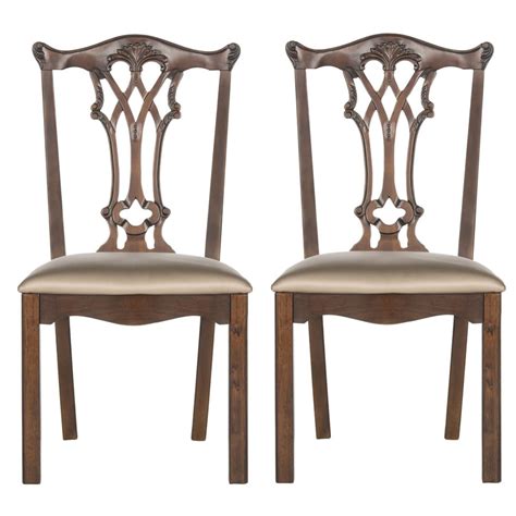 Vasagle dining chair set of 2, accent chair, industrial, steel frame, for dining room, living room, kitchen, rustic brown and black uldc092b01 4.4 out of 5 stars 6 $87.99 $ 87. Safavieh Set of 2 Whitfield Rustic Gold Silk Accent Chairs at Lowes.com