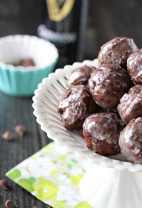 Guinness Chocolate Glazed Donut Holes Sweet Peas Saffron Recipe Delicious Donuts