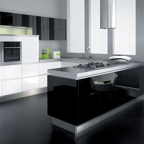 The quality of these black kitchen cabinet doors is highly regulated by ensuring that all recommended standards in terms of measurements are strictly. Customized Foshan Manufacturers Modern Black Modular White ...
