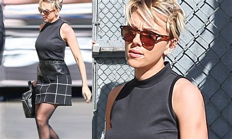 Scarlett Johansson Shows Off Her Figure As She Makes An Appearance On