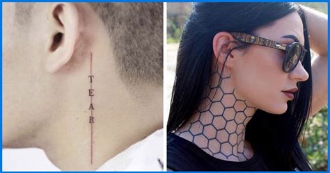 small tattoo neck girl best design idea