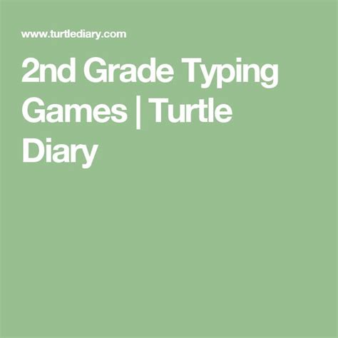 2nd Grade Typing Games Turtle Diary