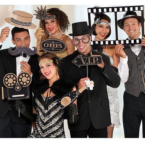 Hollywood Photo Props Pack Of 12 Glitz And Glam Hollywood Party