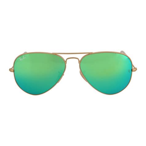 Ray Ban Aviator Arista Green With Mirrored Lenses 58 Mm Sunglasses Rb3025 112 19 58 14 Green