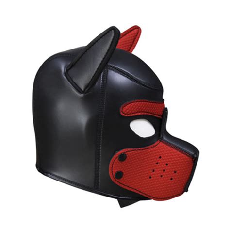 Hund Kopfbedeckungen Vollständig Eingeschlossen Bdsm Maske Hood Fetisch