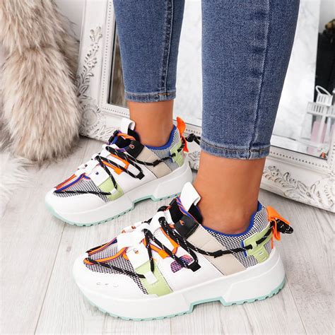 Womens Ladies Lace Up Sports Chunky Sole Trainers Sneakers Women Party