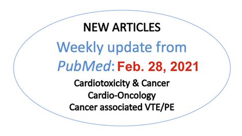 Pubmed Weekly Update Cardio Oncologycancer Vte 022821 Cardio