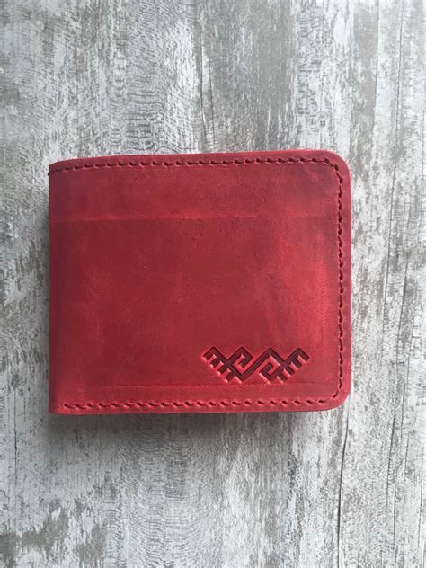 Small red leather wallet Bifold wallet Minimalist pocket | Etsy | Minimalist wallet, Minimalist ...