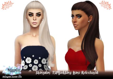 Shimydim Tsminh S Kimi Hair Retextured Sims 4 Hairs