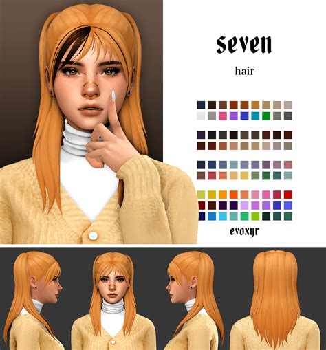 Sims 4 Seven Hair The Sims Book