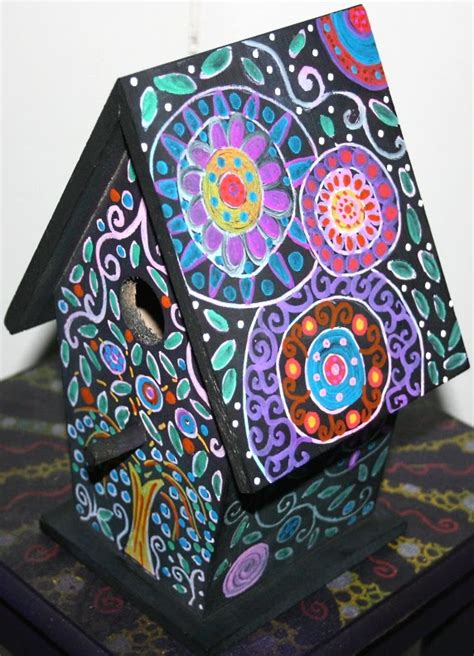 Funky Home Decor Hand Painted Birdhouses 2995