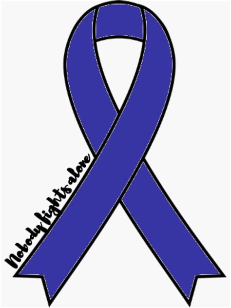 Blue Colon Cancer Ribbon Sticker By Anneweidner10 Redbubble