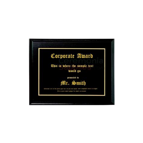 10 X 8 Black Recognition Plaque Ceremonial Groundbreaking Grand