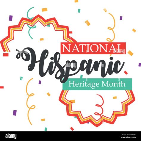 National Hispanic Heritage Month With Confetti Design Culture And