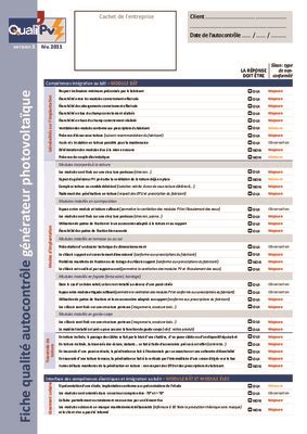 fiche d autocontrôle electrique