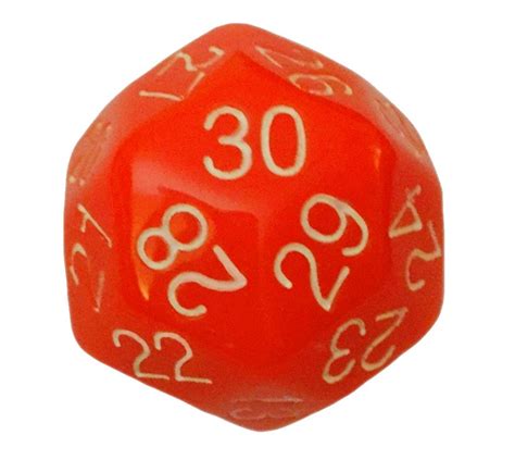 30 Sided Polyhedral Dice D30 Red Marbled Color Rpg And Math Games