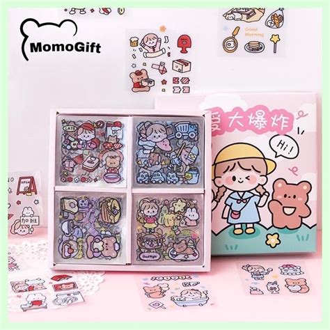 Jual Sticker Momo Aesthetic Stiker Buku Diary Tumbr Botol Lucu Shopee