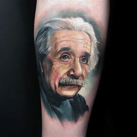 Consider paying your respects this admirable man with an albert einstein tattoo. 50 Albert Einstein Tattoo Designs For Men - Theoretical ...