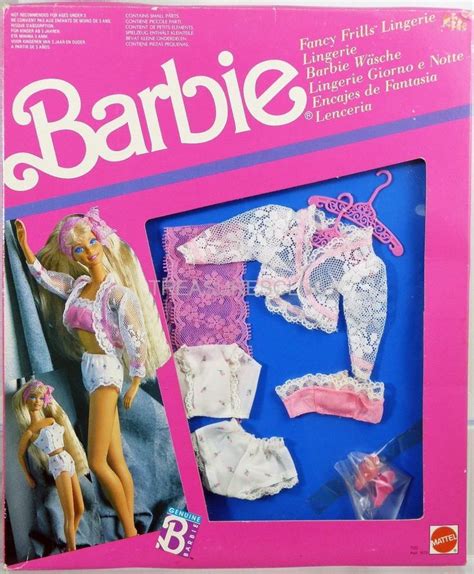 1989 Barbie Fancy Frills Lingerie Strapless Bra And Cami Underwear