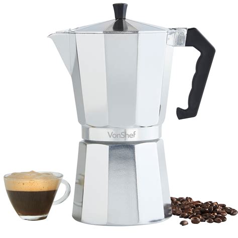 Vonshef Espresso Maker 12 Cup 600 Ml Italian Stove Top Coffee Percolator Pot 5060192522792 Ebay