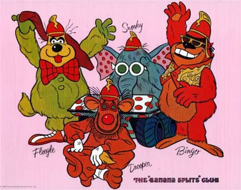 Banana Splits Club Print Hanna Barbera Snorky Drooper Fleegle Bingo 18