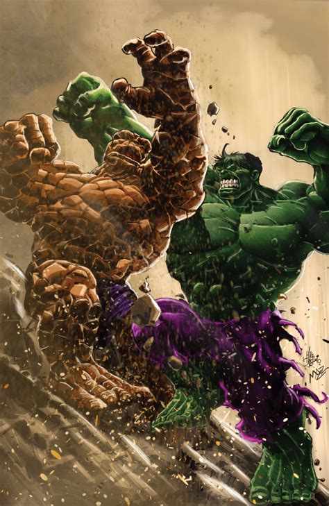 Hulk Vs Thing Art By Mike Deodato Jr Colors Maurício Zani Zago Marvel