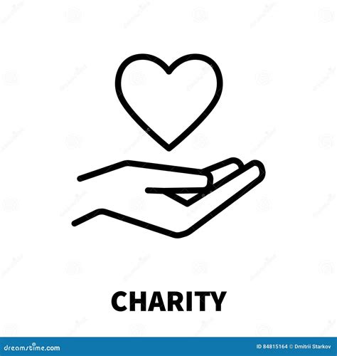 Icono O Logotipo De La Caridad En La Línea Estilo Moderna Ilustración