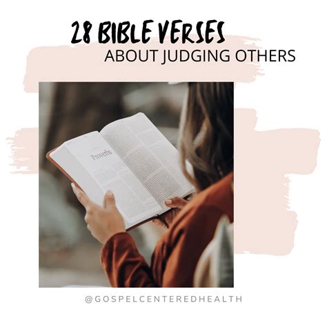 Bible Verses About Judging Others Gospel Centered Health