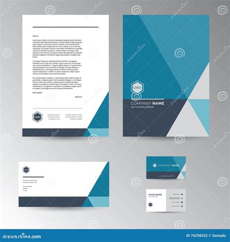 Corporate Identity Template Stock Vector Illustration Of Cover Card