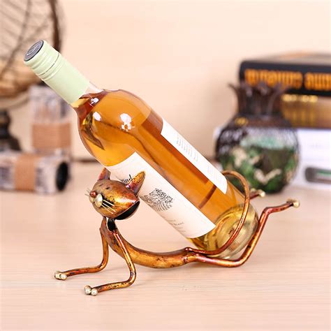 A wide variety of cat wine holder options are available to you, such as feature, plastic type, and buckets, coolers & holders type. Deco Cat Figurine Metal Wine Bottle Holder - Kibiza