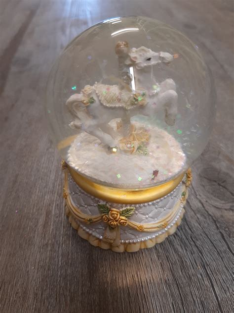 Small Carousel Horse Snow Globe