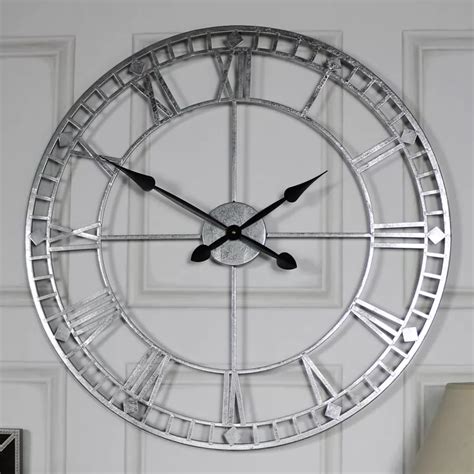 Pin On Large Silver Wall Clock