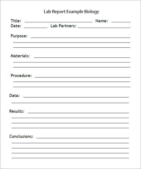 Lab Report Template 26 Free Word Pdf Document Free Premium Lab Report