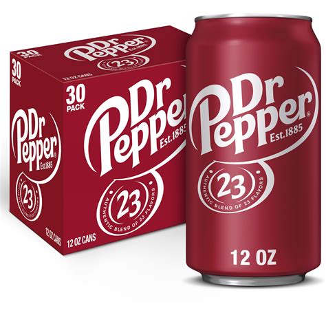 Dr Pepper Soda 12 Fl Oz Cans 30 Pack