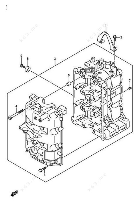 Older Years Suzuki Df 50a Cylinder Block Parts Catalog
