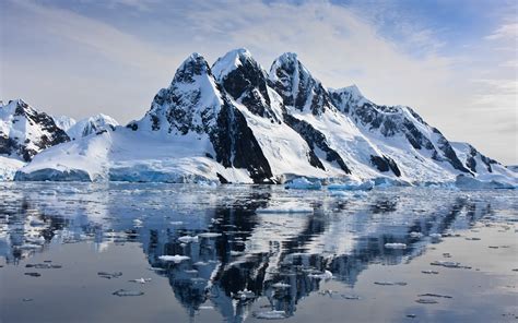Hintergrundbilder Berge Wasser Betrachtung Schnee Winter Eisberg