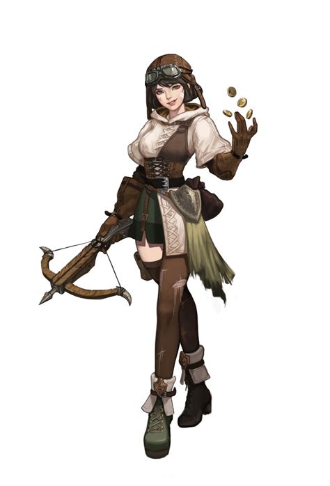 Thief Crossbow Acher PERNLIT SeulGi Shin Thief Character Female Character Concept Rpg