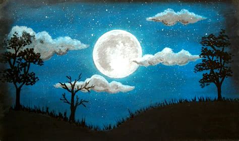 Drawing Night Sky With Colored Pencils ~ Drawing Sky With Colored