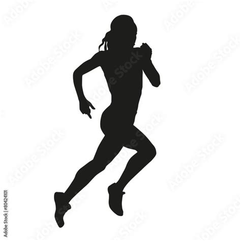 Running Woman Silhouette Stock Image And Royalty Free Vector Files On